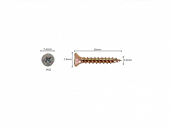 PARAFUSO ENCARTELADO 4 X 25mm C/ 20 UNIDADES