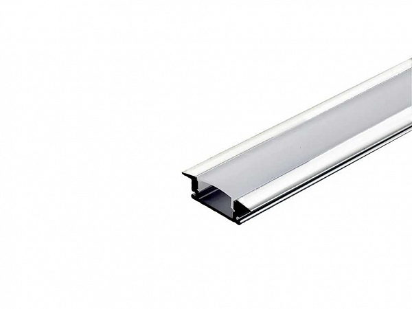 PERFIL DIFUSOR EMBUTIR ALUMINIO NATURAL 24,4 x 7 x 3000mm - JR PERFIS